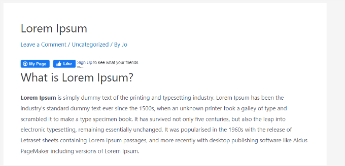 Facebook like button preview Facebook like button preview