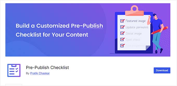 Pre-Publish Checklist Pre-Publish Checklist