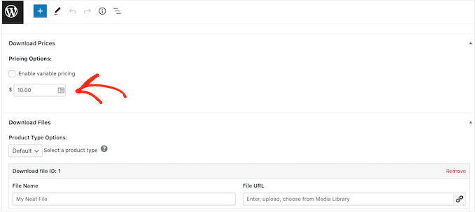 Die Einstellungen für die Produktoptionen