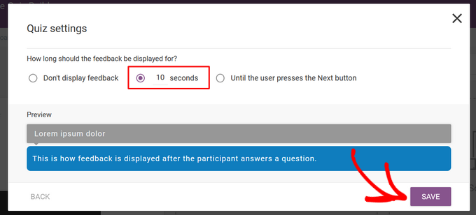 Välj inställningar för quizfeedback i Thrive Quiz Builder Välj inställningar för quizfeedback i Thrive Quiz Builder