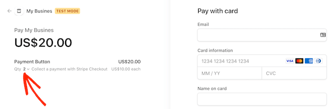 Ändern der Produktmenge beim Checkout