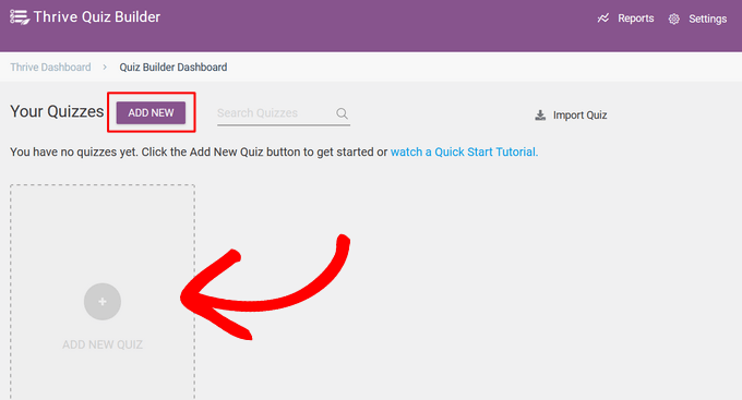 Lägg till nytt quiz i Thrive Quiz Builder Lägg till nytt quiz i Thrive Quiz Builder