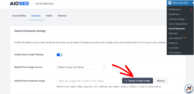 Upload default Facebook image Upload default Facebook image