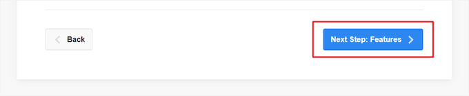 Click on Next Step in the UserFeedback setup wizard Click on Next Step in the UserFeedback setup wizard