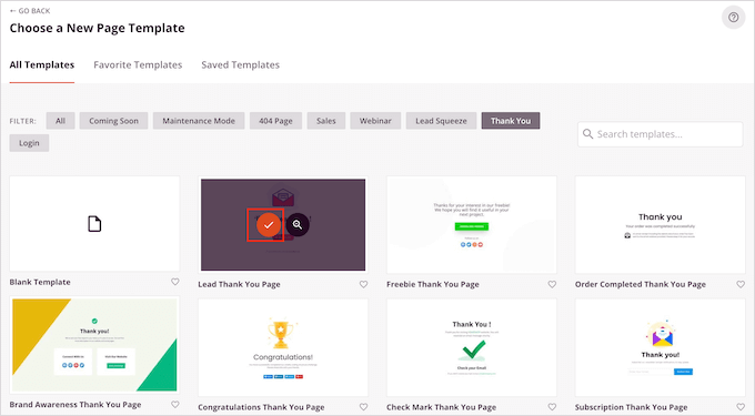 プロがデザインしたSeedProdテンプレートを選択する プロがデザインしたSeedProdテンプレートを選択する