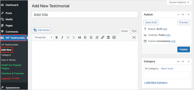無料プラグインを使用して新しい証言を追加する 無料プラグインを使用して新しい証言を追加する