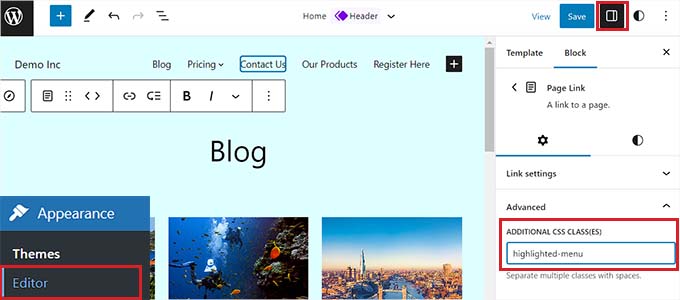 Add CSS class to menu item Add CSS class to menu item