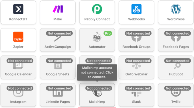 Selecting an Uncanny Automator Action Integration Selecting an Uncanny Automator Action Integration