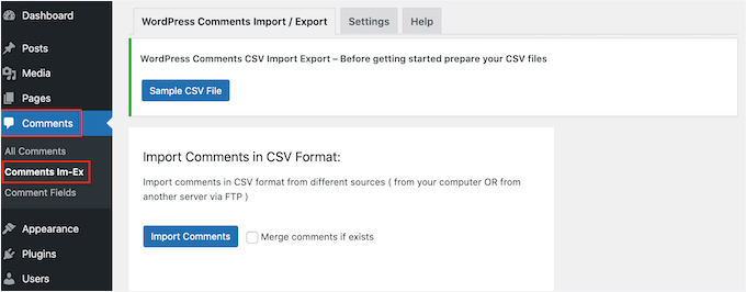 El plugin de Importación y Exportación de Comentarios de WordPress