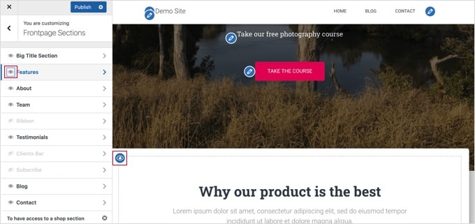 Remove a Section of the Default Hestia Homepage Remove a Section of the Default Hestia Homepage