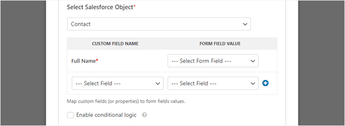 Salesforce object custom fields