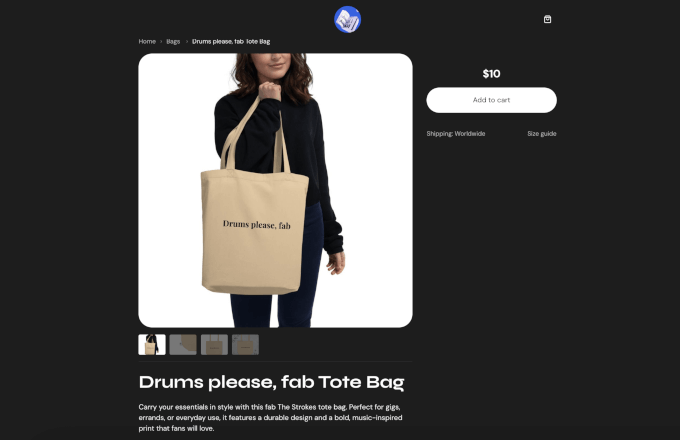 Print-on-demand product live