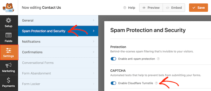 spam-protection-cloudflare Protecting your WordPress website or blog using Turnstile CAPTCHA