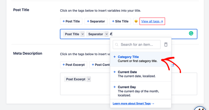 Adding Smart Tags to the Default SEO Title Adding Smart Tags to the Default SEO Title