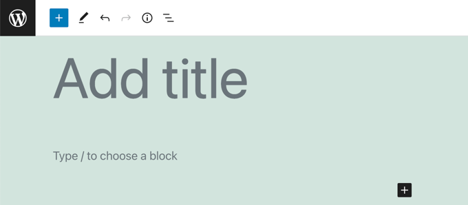 Empty Post in the WordPress Block Editor Empty Post in the WordPress Block Editor