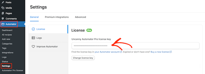 How to add a license to Uncanny Automator How to add a license to Uncanny Automator
