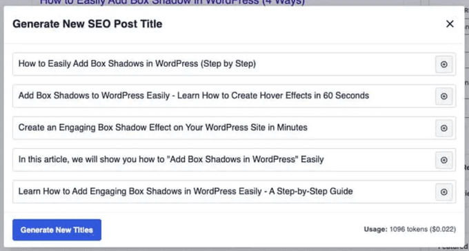AIOSEO ChatGPT entegrasyonundan yapay zeka tarafından oluşturulan SEO başlıkları AIOSEO ChatGPT entegrasyonundan yapay zeka tarafından oluşturulan SEO başlıkları