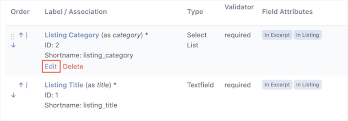 Editing the form fields in WordPress Editing the form fields in WordPress