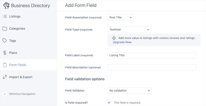 How to customize the form fields How to customize the form fields