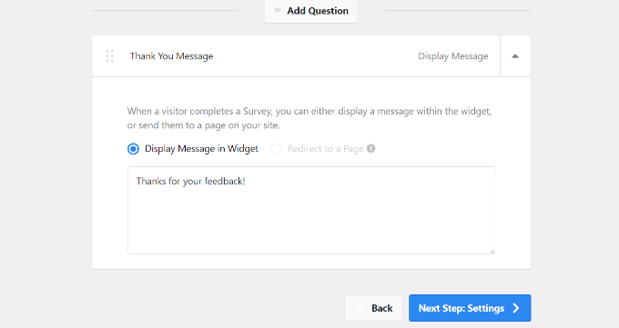 Edit the thank you message Edit the thank you message