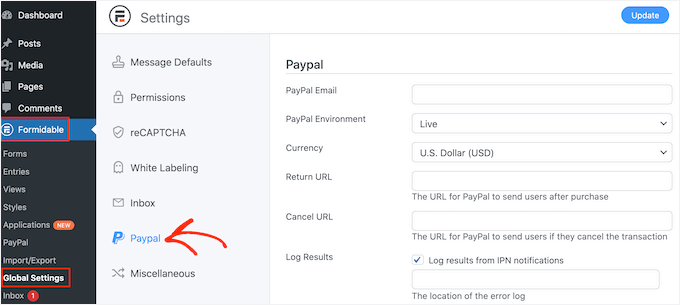 Setting up PayPal for your web directory Setting up PayPal for your web directory