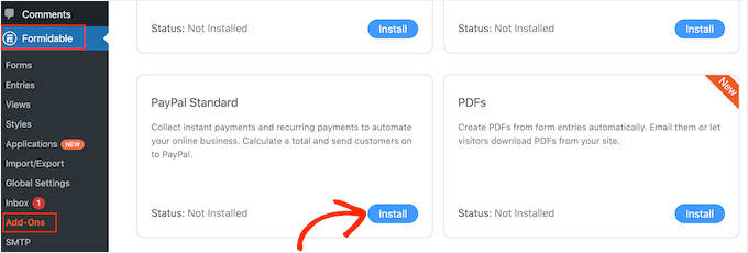 The PayPal addon for Formidable Forms The PayPal addon for Formidable Forms