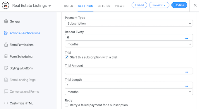 Add recurring revenue payments to a web directory form Add recurring revenue payments to a web directory form