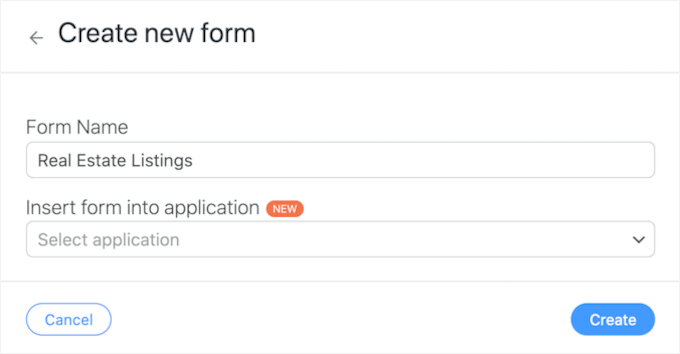 Creating a WordPress form Creating a WordPress form