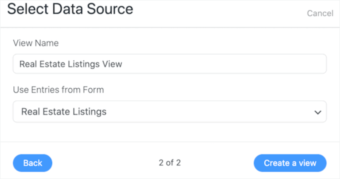 Choosing a data source Choosing a data source