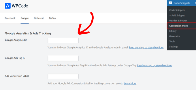 Track Google Ads conversions with WPCode Track Google Ads conversions with WPCode