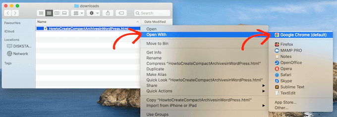 An example of a Google Drive document, downloaded as a zip file An example of a Google Drive document, downloaded as a zip file