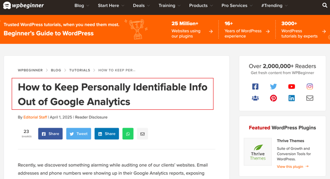 Example of a H1 Post Title Example of a H1 Post Title