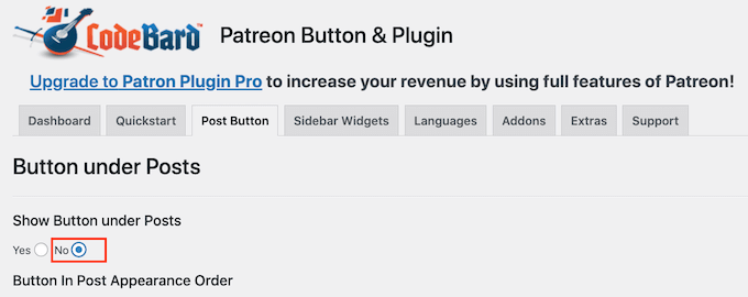 Adding a Patreon button to your WordPess website using the CodeBard plugin Adding a Patreon button to your WordPess website using the CodeBard plugin