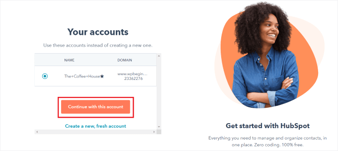 continue with this account hubspot continue with this account hubspot