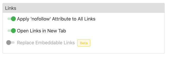 Automatically marking links as nofollow Automatically marking links as nofollow