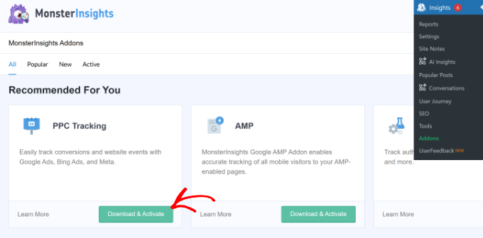 Install PPC tracking addon Install PPC tracking addon