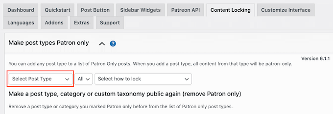 Restricting content categories to Patreon members Restricting content categories to Patreon members