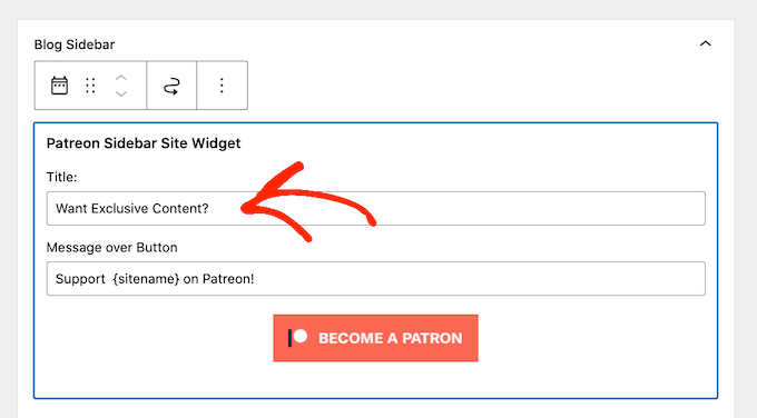 Adding a title to a Patreon button WordPress Adding a title to a Patreon button WordPress