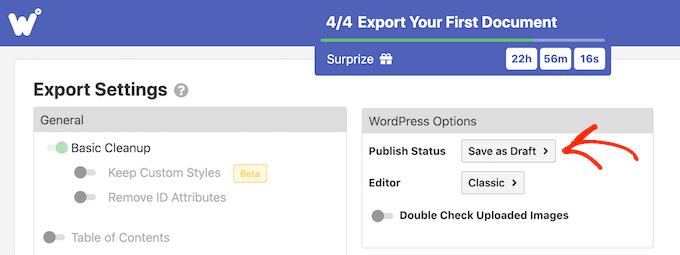 Importing a Google Doc into WordPress as a draft Importing a Google Doc into WordPress as a draft