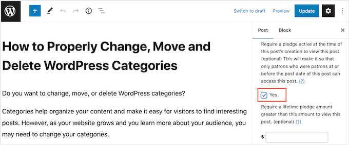 Requiring an active Patreon pledge Requiring an active Patreon pledge