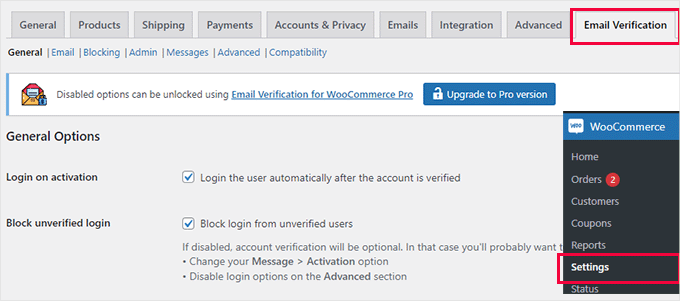 Require email verification Require email verification