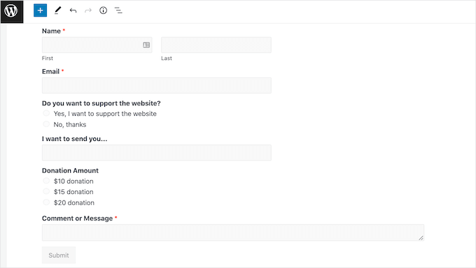 WordPress form with a payment option WordPress form with a payment option