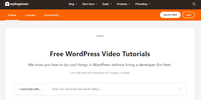 WPBeginner video tutorials WPBeginner video tutorials