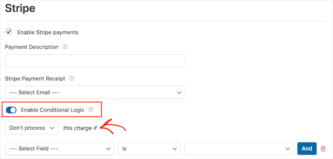 Creating conditional logic rules for WordPress payments Creating conditional logic rules for WordPress payments