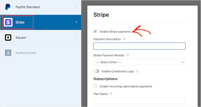 Configuring Stripe payments with WPForms Configuring Stripe payments with WPForms
