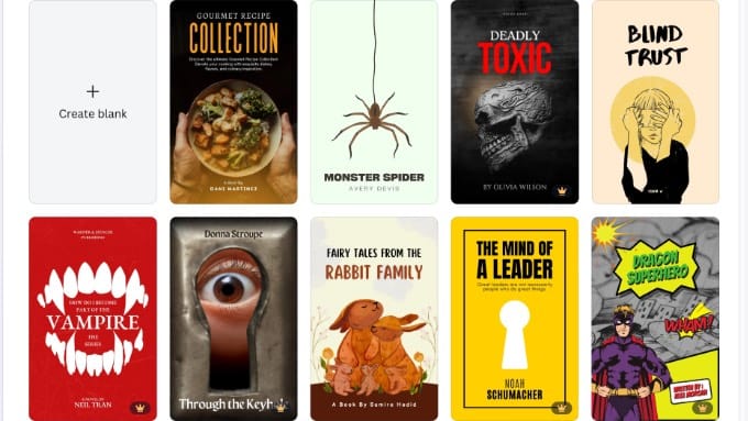 Modèles de couverture de livre Canva Modèles de couverture de livre Canva