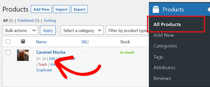 Clique no link Editar abaixo do nome do produto Clique no link Editar abaixo do nome do produto