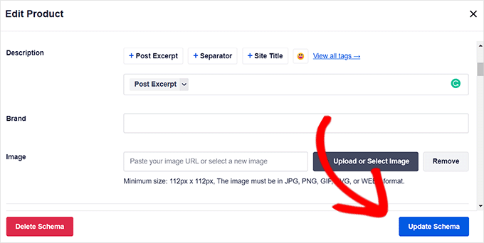 Clique no botão Atualizar Esquema Clique no botão Atualizar Esquema