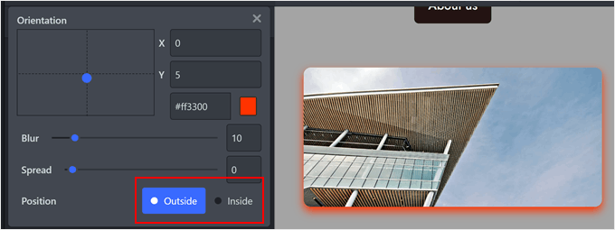 Customizing the shadow position in CSS Hero Customizing the shadow position in CSS Hero