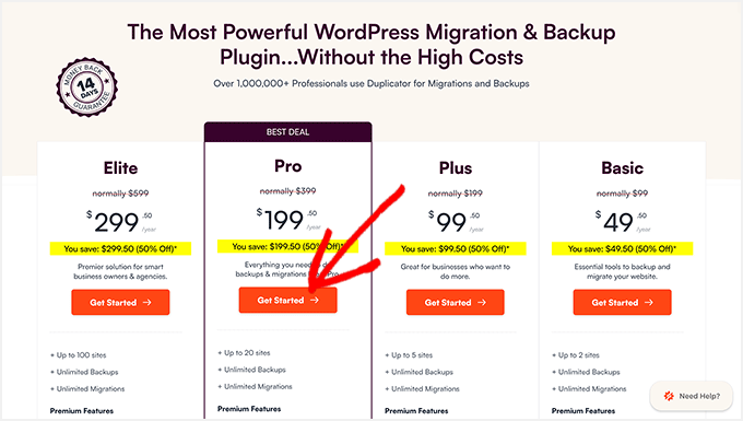 Duplicator Pro Pricing